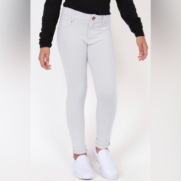 Girl's Solid Color Moleton Pants - Picture 1 of 1